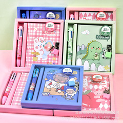 Children's lockable password book set notebook primary school student prize cartoon cute hand ledger birthday gift