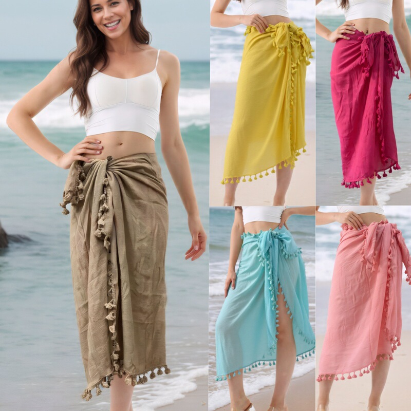 Multi-Purpose Beach Towel, Seaside Vacation Sun Protection Wrap Skirt, Tassel Shawl, One-Piece Apron, Half Skirt, Beach Clothing Multi-Purpose Beach Towel, Seaside Vacation Sun Protection Wrap Skirt, Tassel Shawl, One-Piece Apron, Half Skirt, Beach Clothing