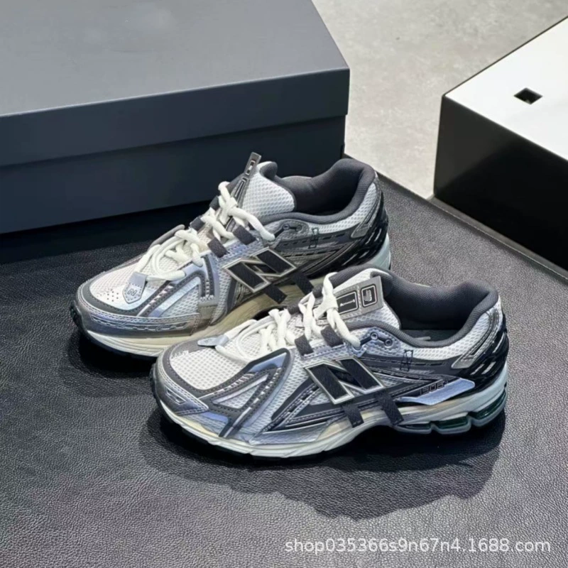 Foreign trade Putian high-version nb1906 sports running shoes men and women dad shoes silver retro casual lightweight