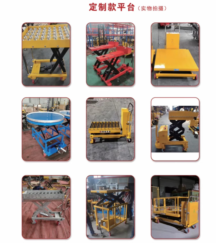 304 Stainless Steel Hydraulic Lift Platform Truck Pharmaceutical Food Lift Truck Mobile Small Trolley Lift
