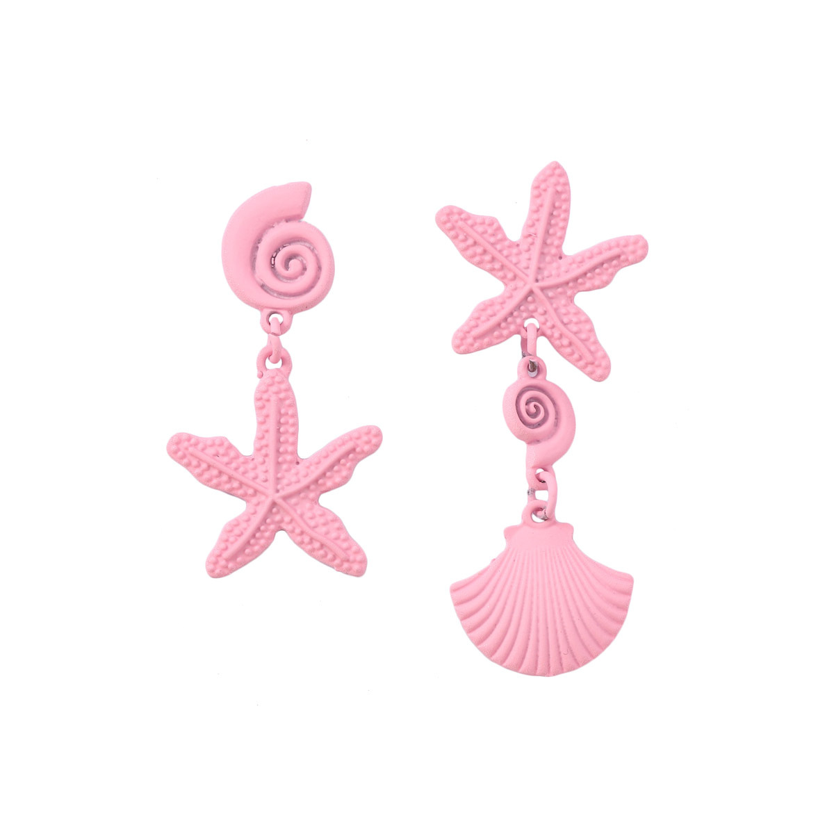 1 Pair Casual Vacation Starfish Shell Zinc Alloy Drop Earrings display picture 5