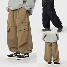 男童加绒休闲裤2025冬季新款日系儿童一体绒工装裤男宝保暖长裤潮