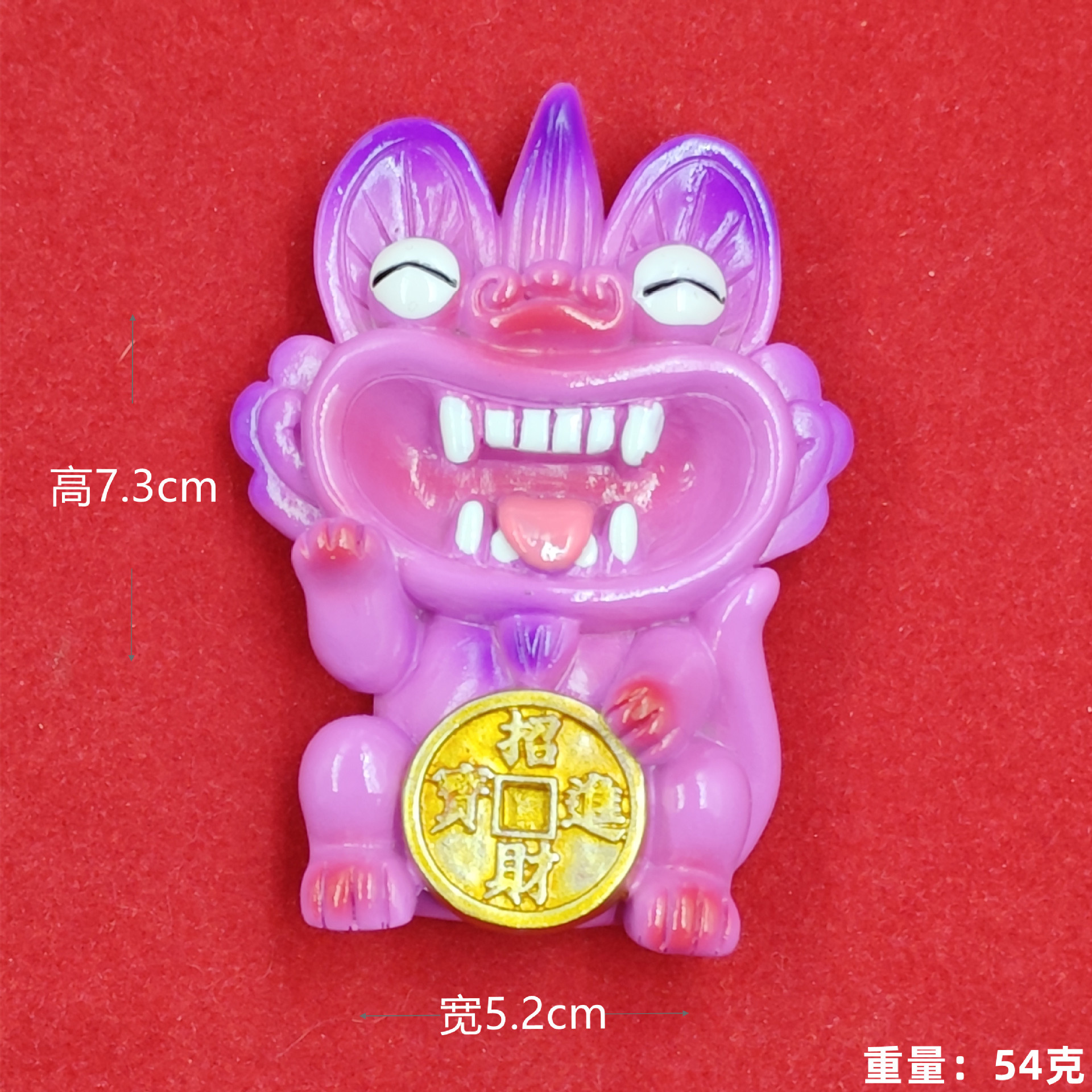 Nueva cola púrpura rosa (moneda de cobre) tiles gatos (pegatinas de refrigerador)