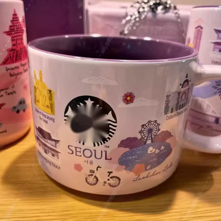 Korean Seoul City Mugs for Couples, Holiday Gifts, Coffee Cups, Office Desk Water Cups, Teachers' Day