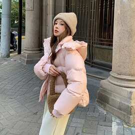网红同款棉服女短款2026冬季新款韩版宽松加厚棉服面包服外套