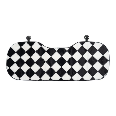 Seat cushion, seat cover Winter Simple Diamond Pattern Car - rabbit-fur-rhombus-cushion-rear