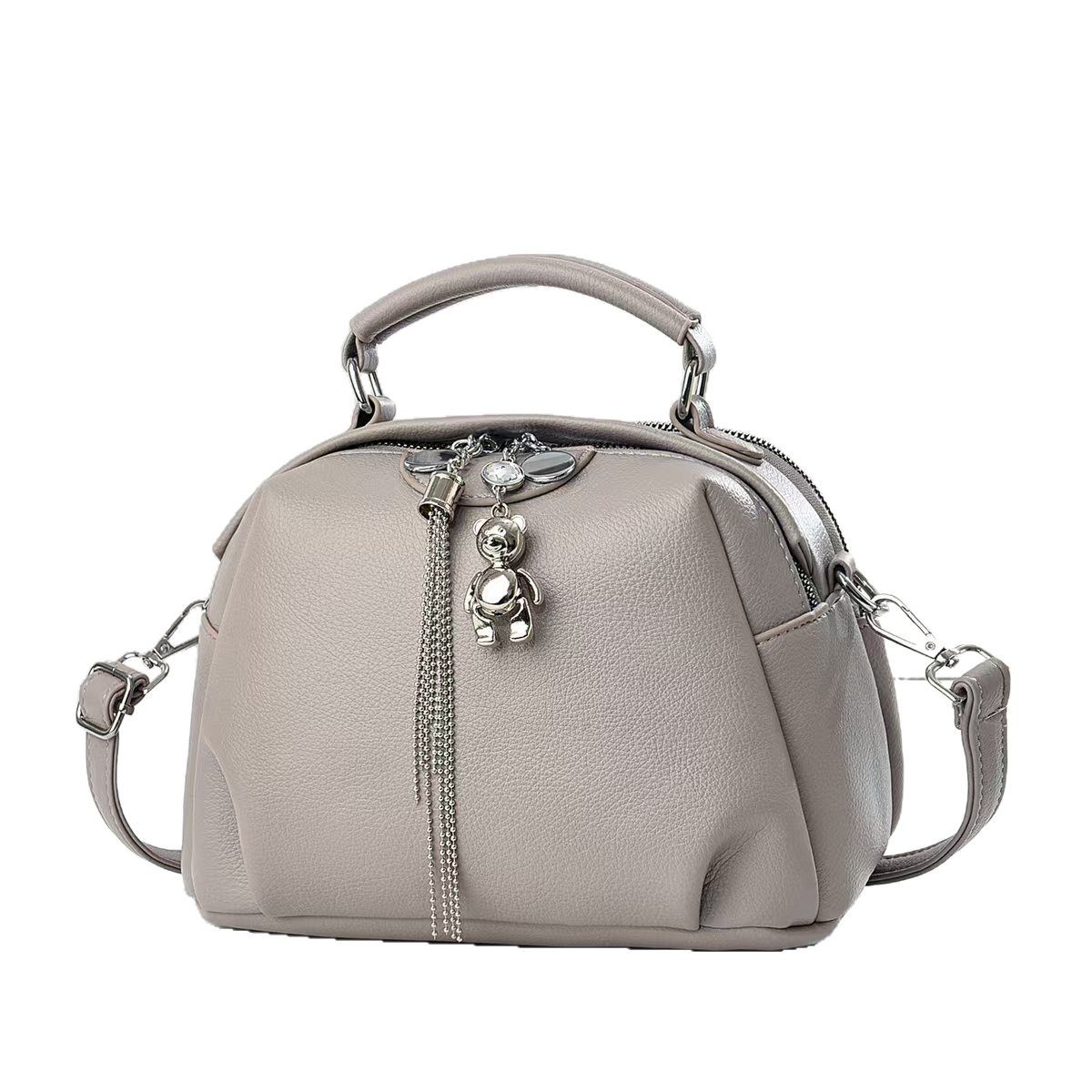 Patrón de lichi de cuero suave de moda salvaje 2025 nuevo bolso de viajero bolso de hombro de gran capacidad retro de verano