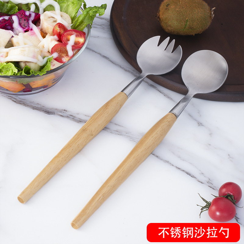 430 stainless steel salad spoon salad spoon tool fruit salad western…