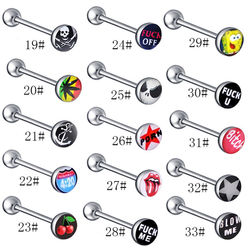 Manufacturer of body piercing jewelry, European variety of mixed colors, various mixed color patterns, stainless steel oil dripping tongue nails