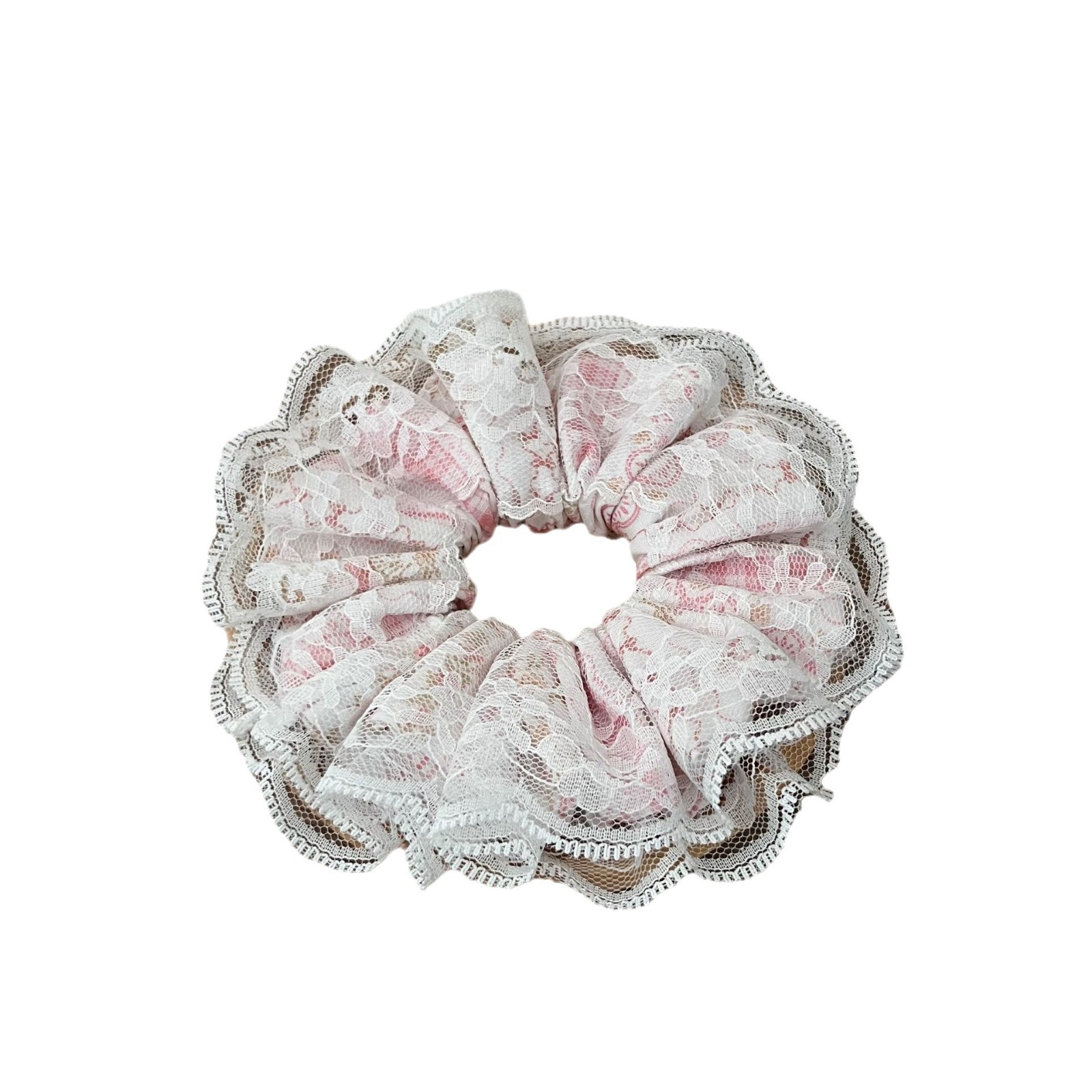 Maxi scrunchie in pizzo stile coreano elastico per coda capelli_voghion.com