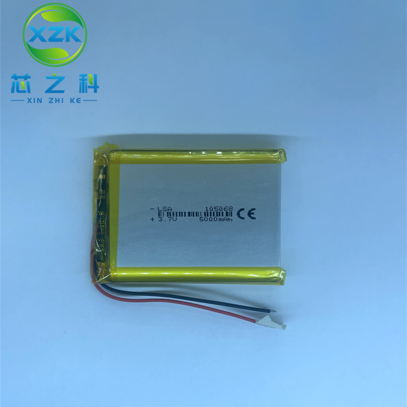 厂家供应105068 聚合物锂电池5000MAH 3.7V 移动电源储能设备等