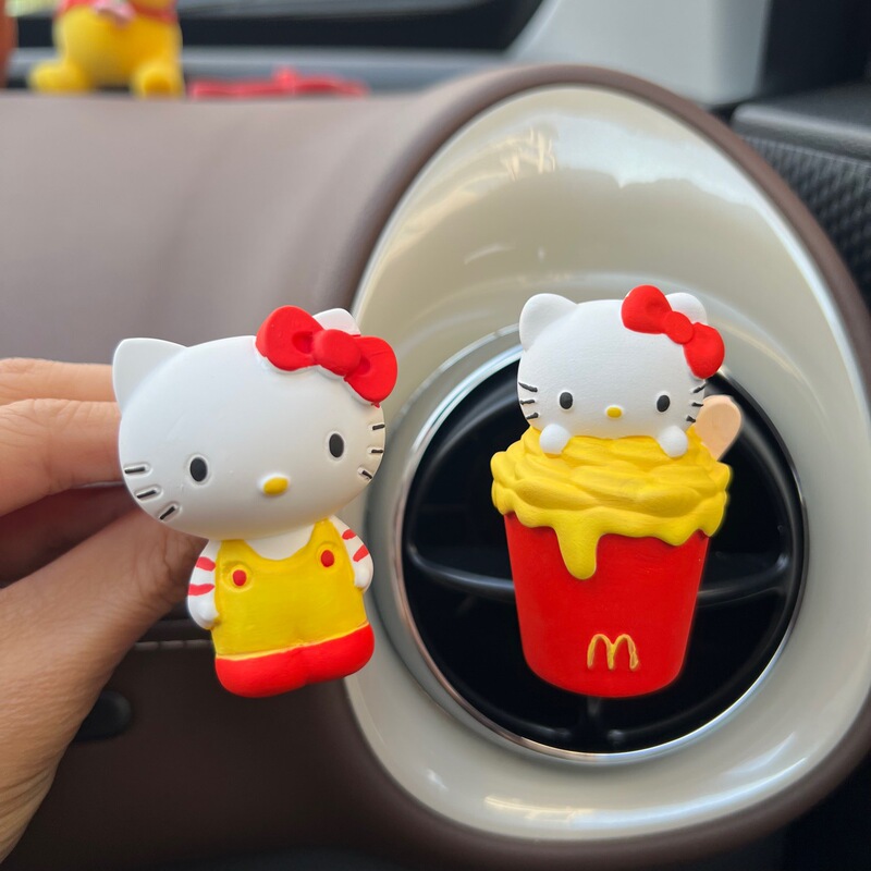 Kitty KT凯蒂猫香薰石膏汽车出风口挂件摆件扩香石女礼物网红款|undefined