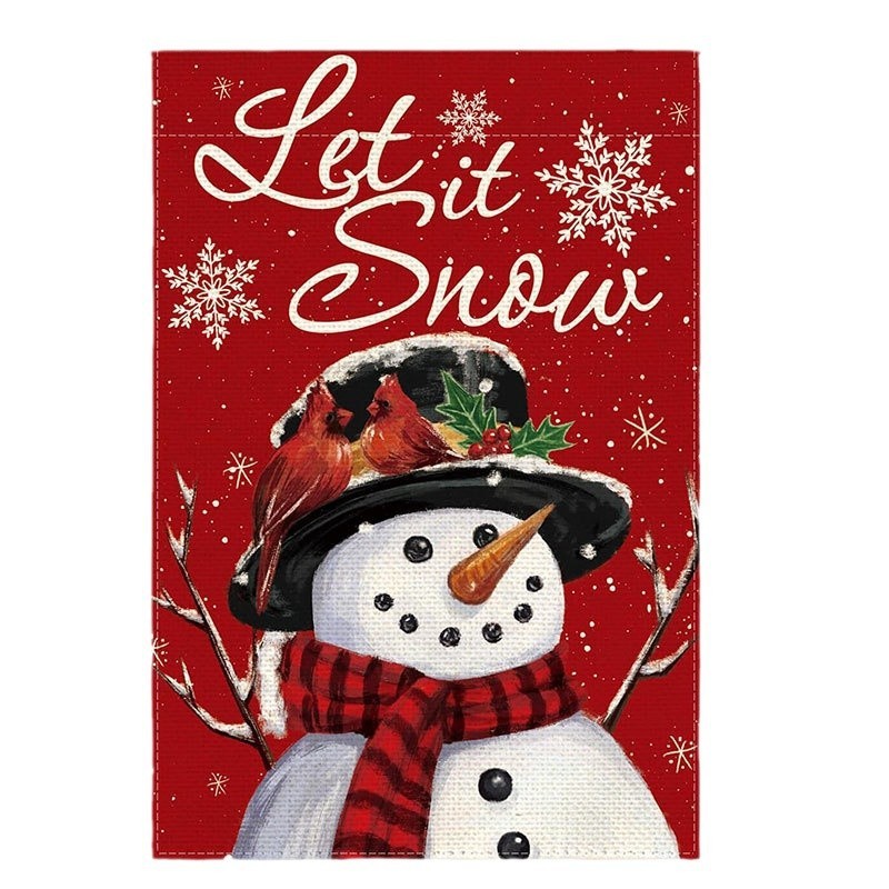 クリスマス雪だるま花園旗冬庭園装飾祝日配置用品クリスマス屋外旗クロスボーダー|undefined