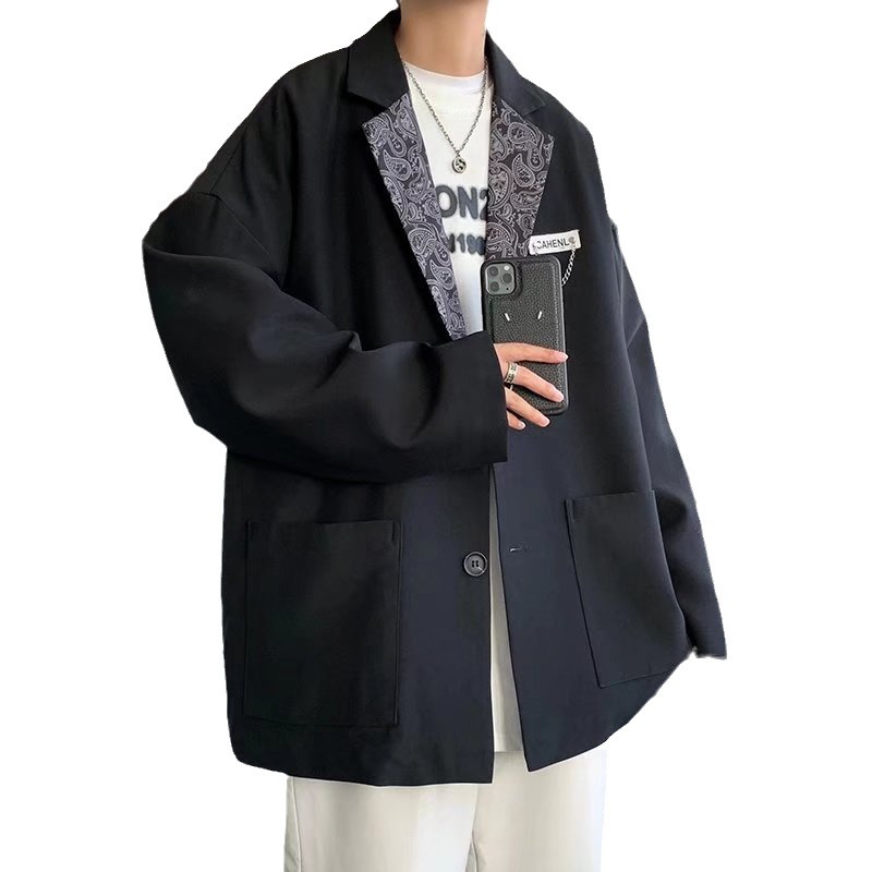 Chaqueta de traje femenino 2024 caqui diseño retro sentido nicho coreano suelto traje de hombre otoño e invierno