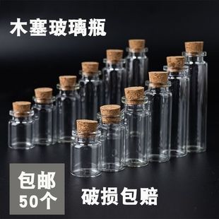 Empty Bottle, Wishing Bottle, Hydroponic Glass Bottle, Transparent Mini Glass Bottle, Small Bottle, Drift Bottle, Cork for Flower Cultivation