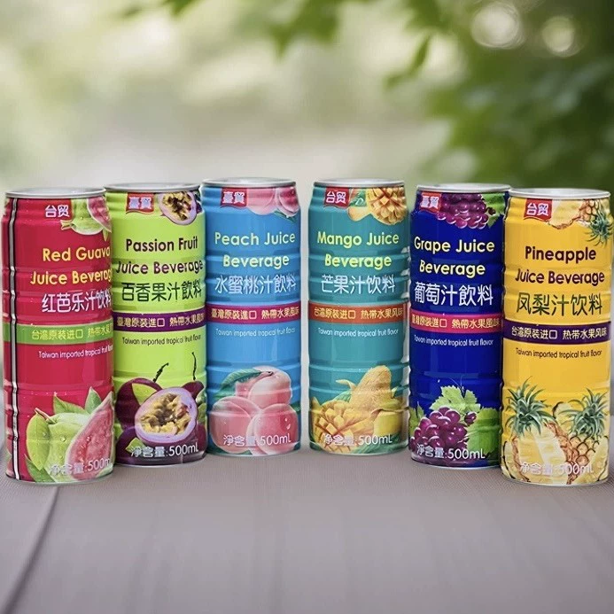 Тайвань импортировал Тайваньский торговый сок, сок красной гуавы, сок маракуйи, виноград, персик, манго, ароматизированный напиток 500 м