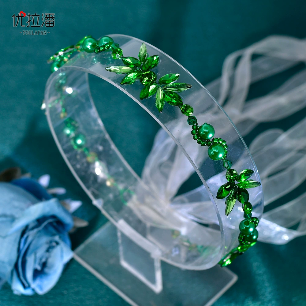 Sophisticated hair accessory for bride, blue headband, small princess costume pearl, HP132, Lolita style