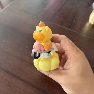 Capybara Lulu Plush Toy: Car ornaments - rotating-capybara-lulu-bicycle-opp-pack