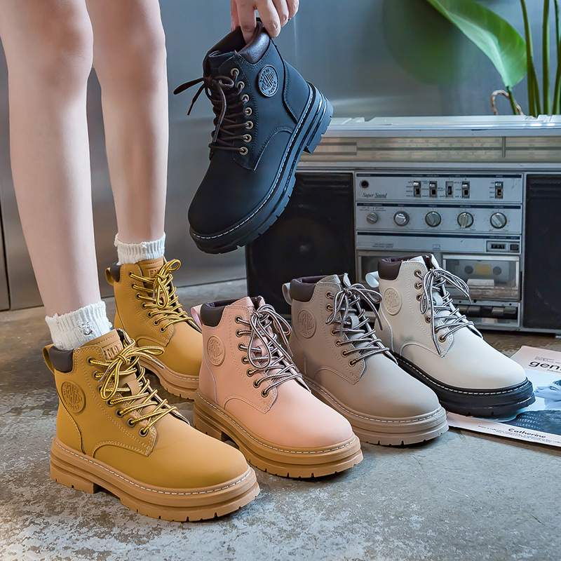Fábrica directa pareja hombres y mujeres botas Martin otoño y invierno nuevas botas de motocicleta retro botas de moda B801