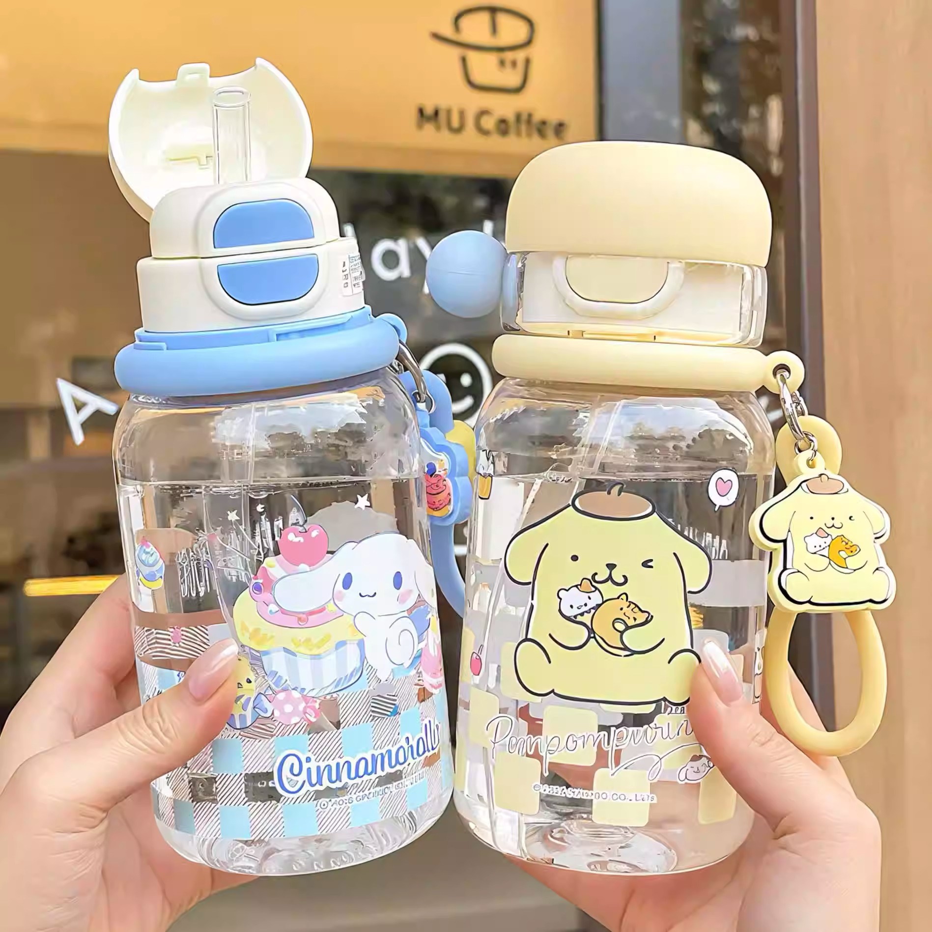Sanlio tazas de agua para niños 2026 nuevas tazas de paja para bebidas para niñas Kulomi, tazas especiales para estudiantes de escuela primaria