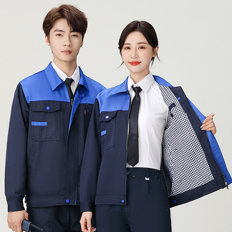 Trajes de trabajo primavera y otoño manga larga doble capa gruesa resistente al desgaste reparación de automóviles logística reflector ingeniería de ropa de seguro laboral personalizada