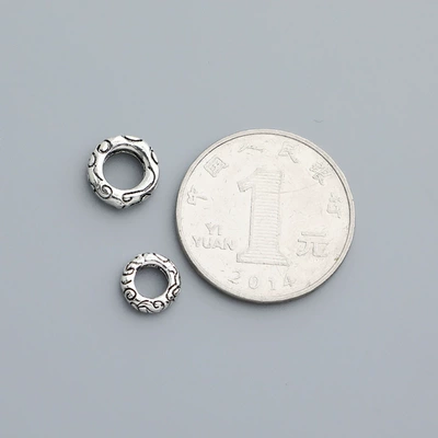 cloud pattern closed ring bead – Zərgərlik ara hissələri