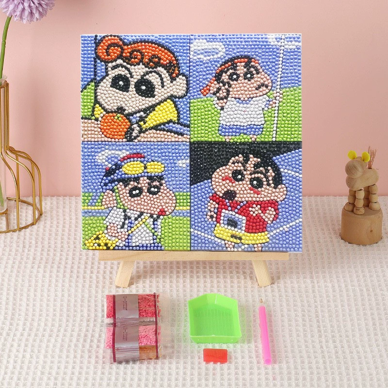 Алмазная вышивка (canvas) Genshin Impact DIY, 20×20 / 30×30, деревянная внутренняя рама и набор инструментов