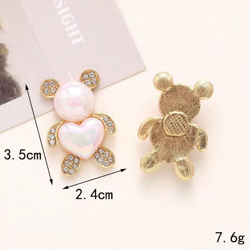 弋恋饰品 Rabbit, accessory, cute phone case, new collection, with gem, DIY