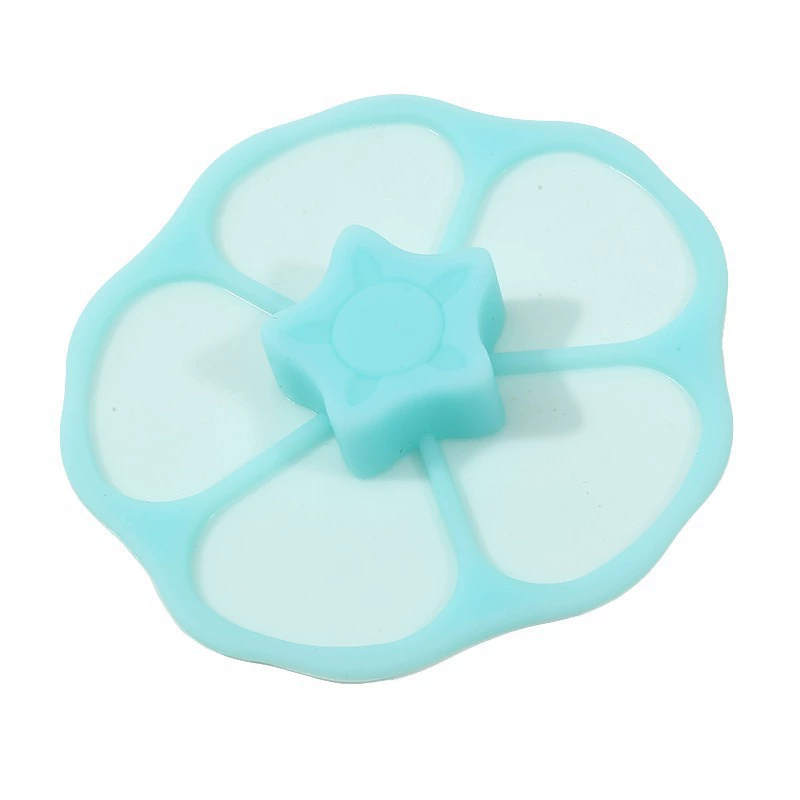 Чехол для кружки из силикона, пятилепестковый цветок, однотонный, пыленепроницаемый, креативный, прочный, предмет домашнего обихода