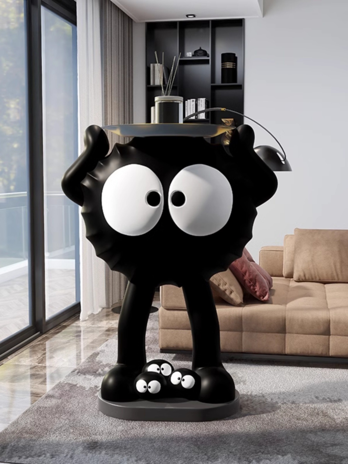 Italian Briquettes Living Room Tv Cabinet Next to Sofa Side Table Floor-Standing Large Home Decoration Housewarming Gift Ornaments Gold