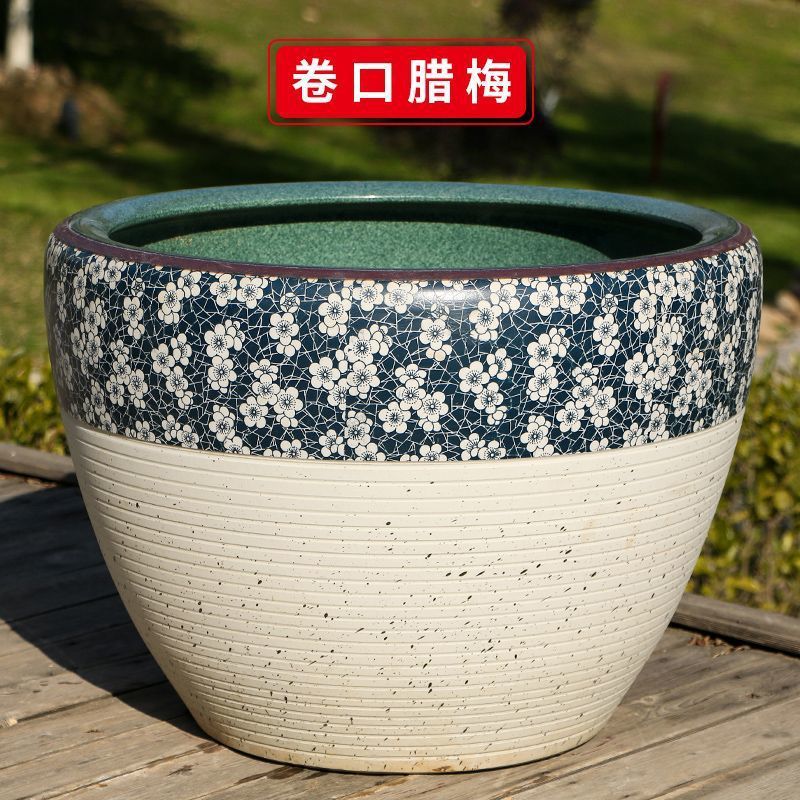 古法生态土陶瓷养金鱼缸荷花睡莲池老旧式阳台室户外庭院大号水缸|undefined