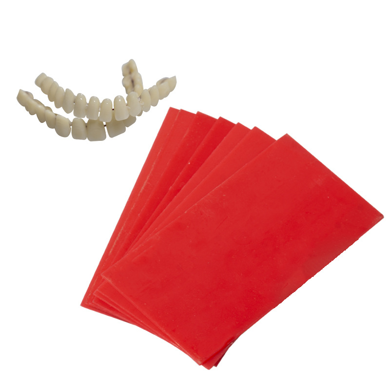 Tabletas de cera roja de uso común en odontología, piezas de cera roja de verano, piezas de cera grandes, modelos de dientes, placas de cera grandes, placas de cera roja, placas de cera
