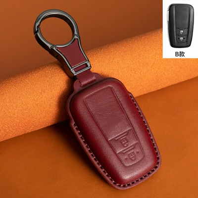 Car key bag Cover Asia Dragon Highlander - style-b-burgundy-metal-buckle