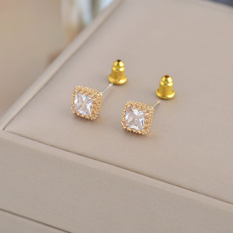 Zirkon Ohrstecker Minimalistisch Kronen Stil Für Damen Und Herren_voghion.com