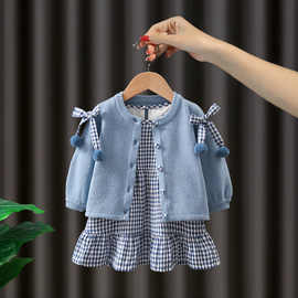 女童套装2021新款儿童洋气网红两件套小童童装春秋时髦女宝宝秋装