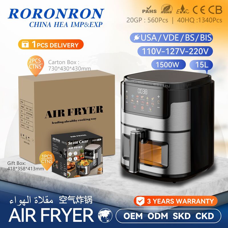 Air Fryer Super Large Capacity 15L Internal Metal Oven Stainless Steel Electric Oven Export Factory Air Fryer Air Fryer Super Large Capacity 15L Internal Metal Oven Stainless Steel Electric Oven Export Factory Air Fryer