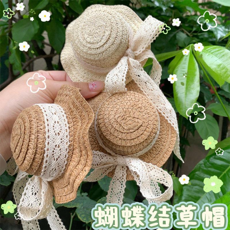 bjd 【3/4/6点/小さな人形の田舎風麦わら帽子】甘いお揃いアイテム 麦わら帽子|undefined