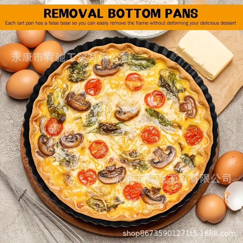 Placa redonda antiadherente para pastel de calabaza con base de crisantemo para pastel de pizza para pastel de tostada para pizza transfronteriza molde de pastel de tostada