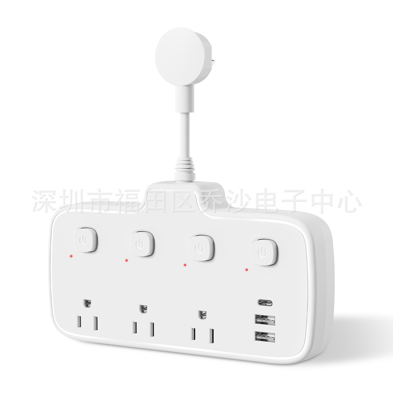 墨西哥巴西印尼美规认证排插智能USB插排多用插座一转多位插线板