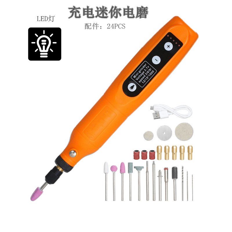 Control de velocidad de carga USB amoladora eléctrica pluma de mano rectificadora eléctrica jade tallado corte pulido mini taladro eléctrico