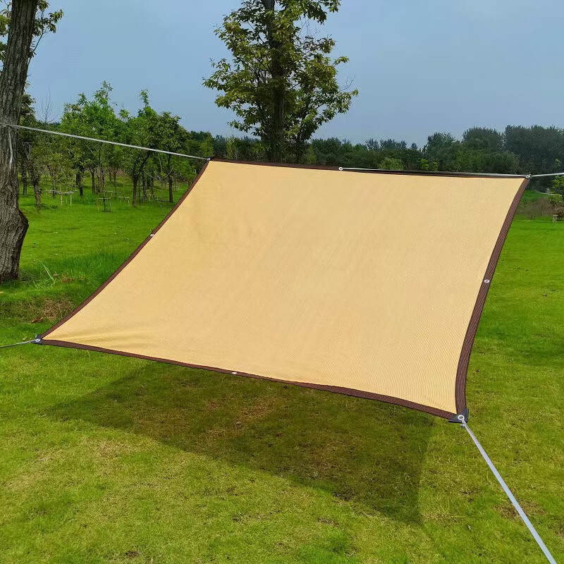 Beige Sunshade Net, Thickened, High-Temperature Resistant, Anti-Aging, Heat-Insulating, Edged, for Home Use, Shading, Sun Protection, Dustproof, Specially Designed for Greenhouses