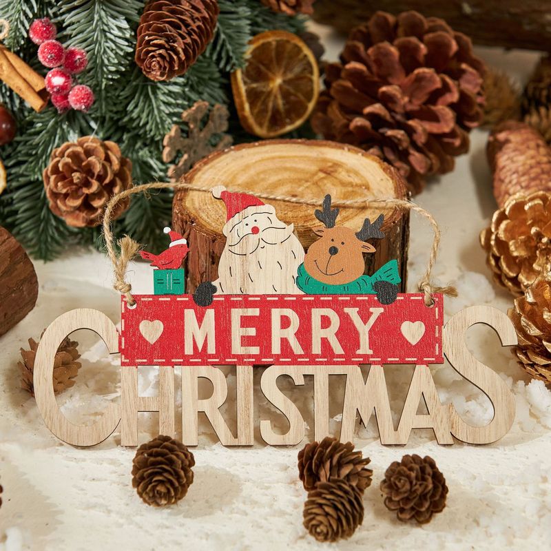 クリスマスおめでとう木札MerryChristmasクリスマスdiy飾りクリスマスツリー装飾窓掛け|undefined