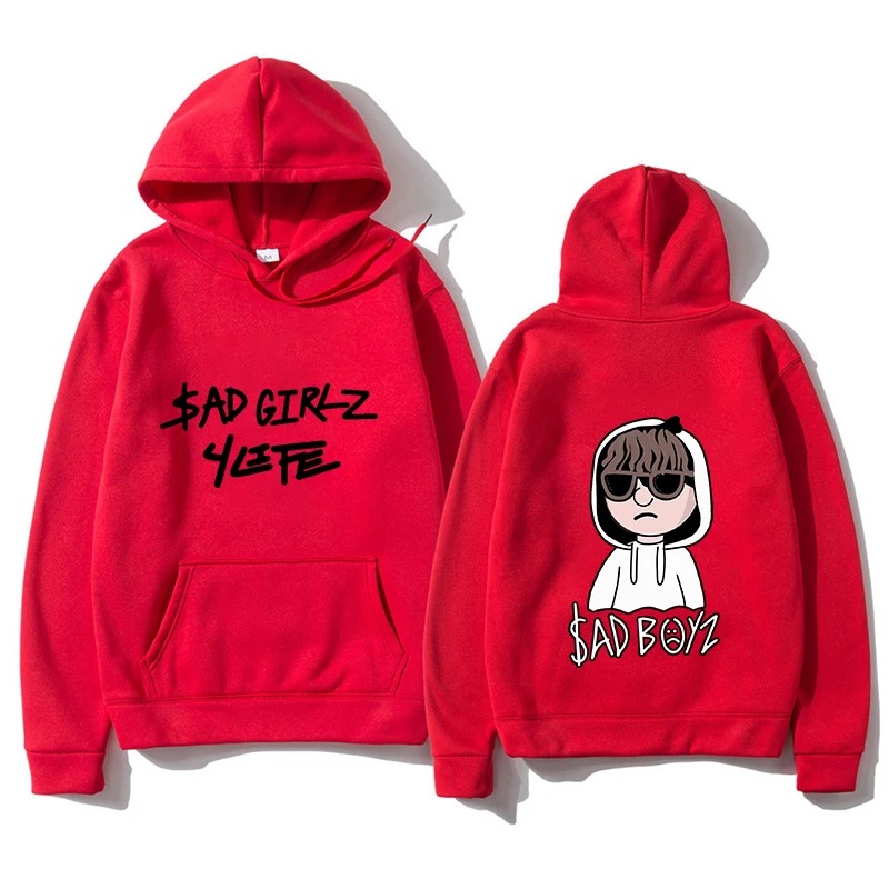 2025 sudadera con estampado de niño triste para hombre, sudadera de hip-hop para niña Harajuku, regalo de música elegante, suelto casual