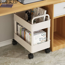 书架小推车置物架落地可移动家用简易多层零食收纳阅读带轮书柜