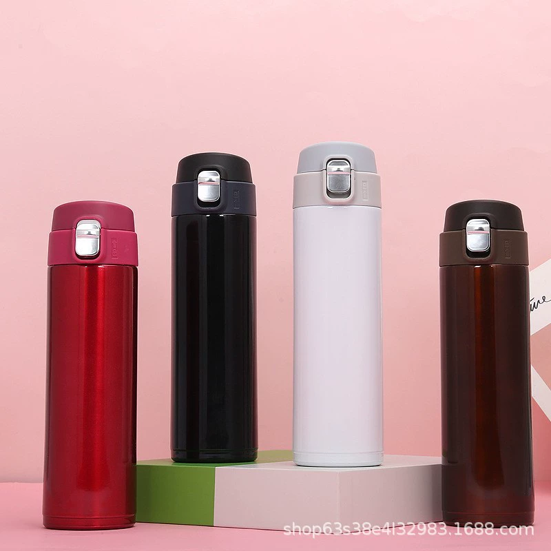 Одноразовая термокружка из нержавеющей стали 304 с вакуумной изоляцией, офисная прямая кружка, подарочная кружка для универмагов, кружка для воды с логотипом, оптом