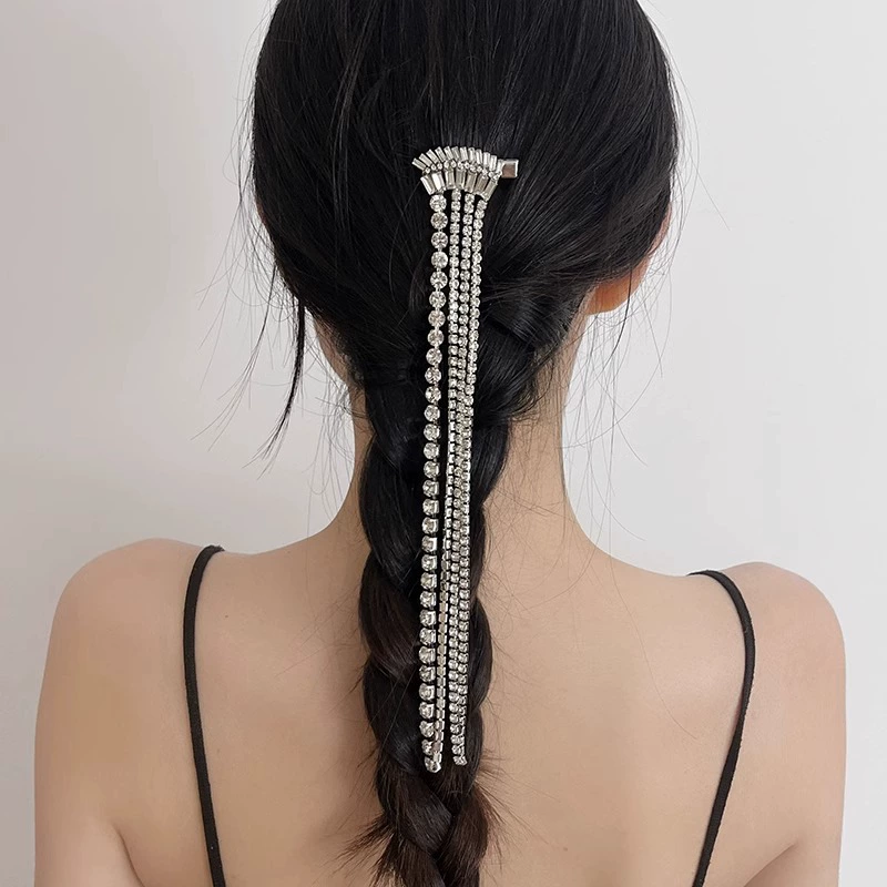 2023 Интернет-знаменитость Популярная Вспышка с бриллиантом и кисточкой боковой зажим для волос головной убор шпилька Женская Роскошная Высококачественная шпилька для спины