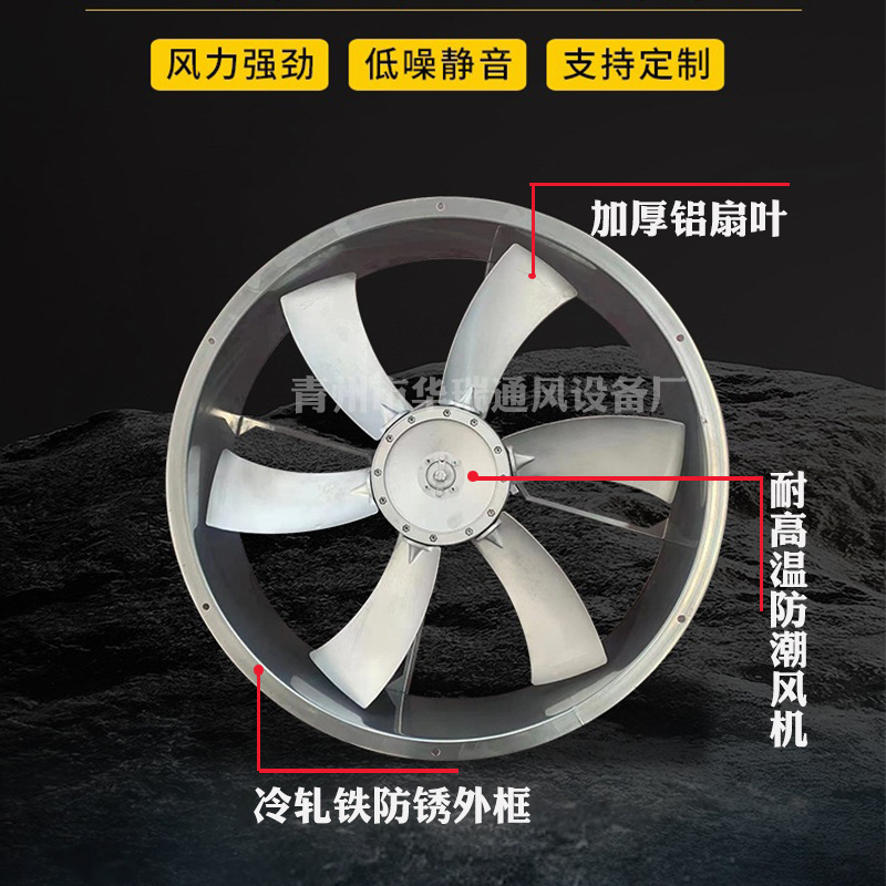 Drying Room Circulation Fan, High Temperature Resistance, Moisture and High Humidity Fan, Wood Medicinal Materials Tobacco Kiln Factory Oven Axial Flow Fan