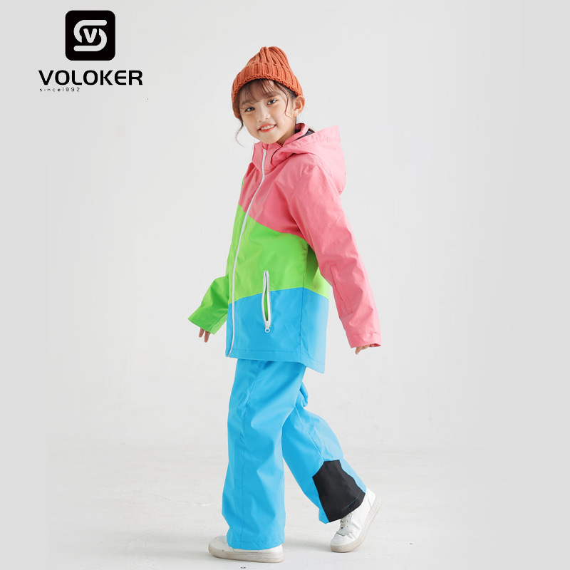 Kinder-Hardshell-Skibekleidung Herren- und Damen-Winter-Snowboard-Doppelboard-Skiausrüstung warmer wasserdichter Skianzug_voghion.com