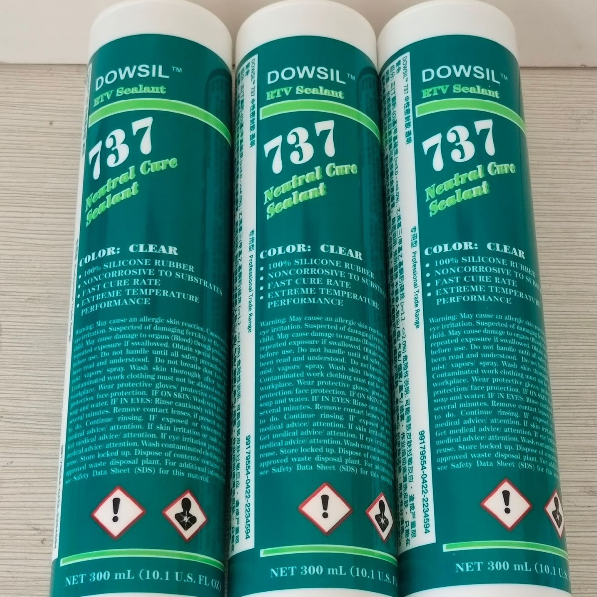 进口道康宁737耐高温玻璃胶FDA食品级酸性防水防潮电子胶