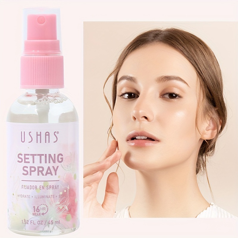 USHAS Cross-border spot pestañas fijador de maquillaje spray seco hidratante control de aceite eliminación de maquillaje duradero impermeable y resistente al sudor no es fácil de engrasar